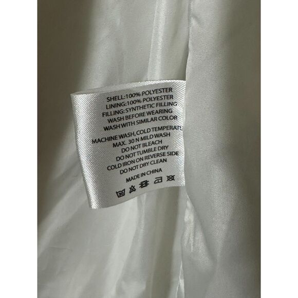 Zyia Women's Country Sport White Aspen Puffer Jacket with Removeable Hood SZ XL - Picture 5 of 5